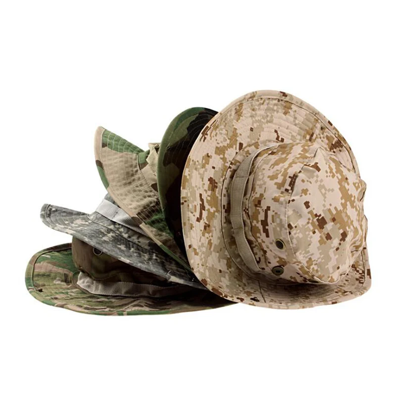 Hunting Outdoor Hats - メンズ用 カモフラージュ柄 タクティカルキャップ ブーニーハット アウトドアスポーツ用 日よけ帽子