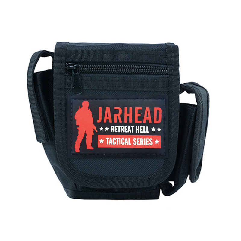 Outdoor Hunting Kit - EDCモールタクティカルポーチ アウトドアツールキット ハイキングサイクリングベルト ウエストバッグ ハンティング雑貨バッグ 個性的なPVCパッチ付き