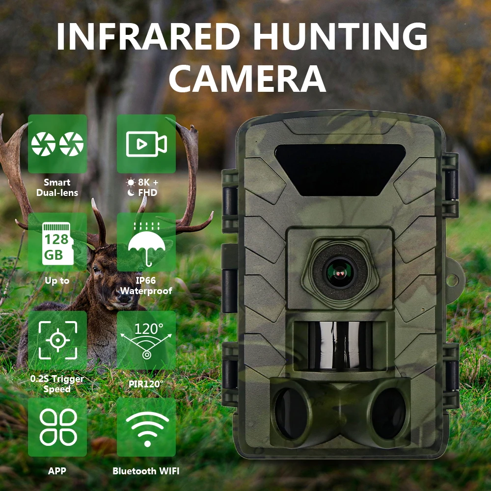 野生動物モニタリング用 PR803W 2 インチ 8K Wi - Trail Camera Infrared のレビューと価格