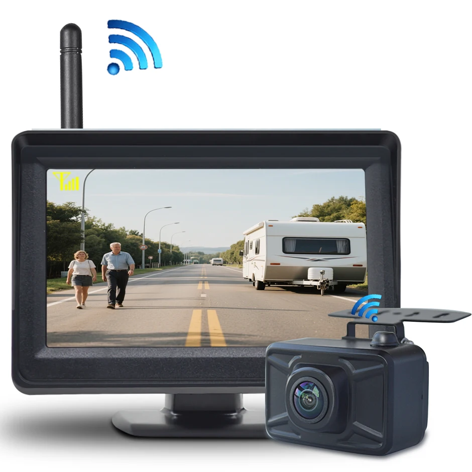 HDワイヤレス4.3インチモニター、バックアップリバースカメ - Trail Camera Infrared のレビューと価格