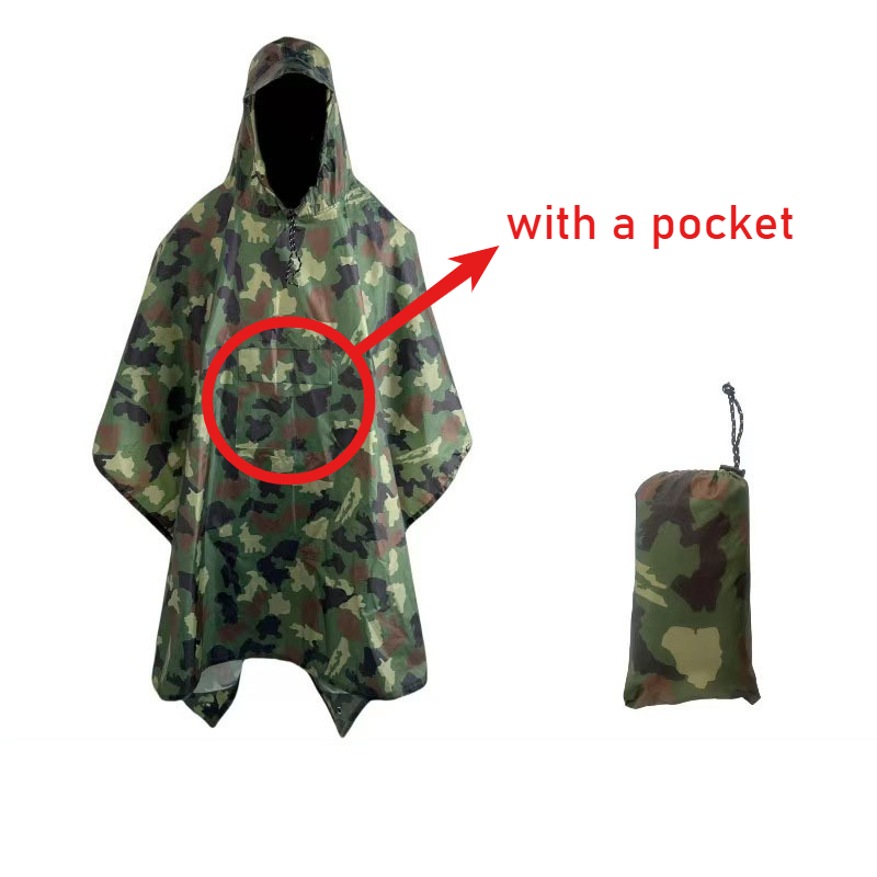 多目的ポータブル大人用屋外防水レインコート迷彩ポンチョバード - Hunting Outdoor Boys のレビューと価格
