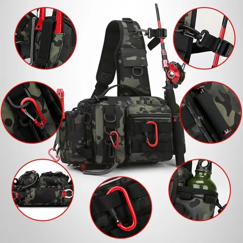 アウトドア戦術キャンプクライミングウエストスリングバッグクロ - Outdoor Hunting Packs のレビューと価格