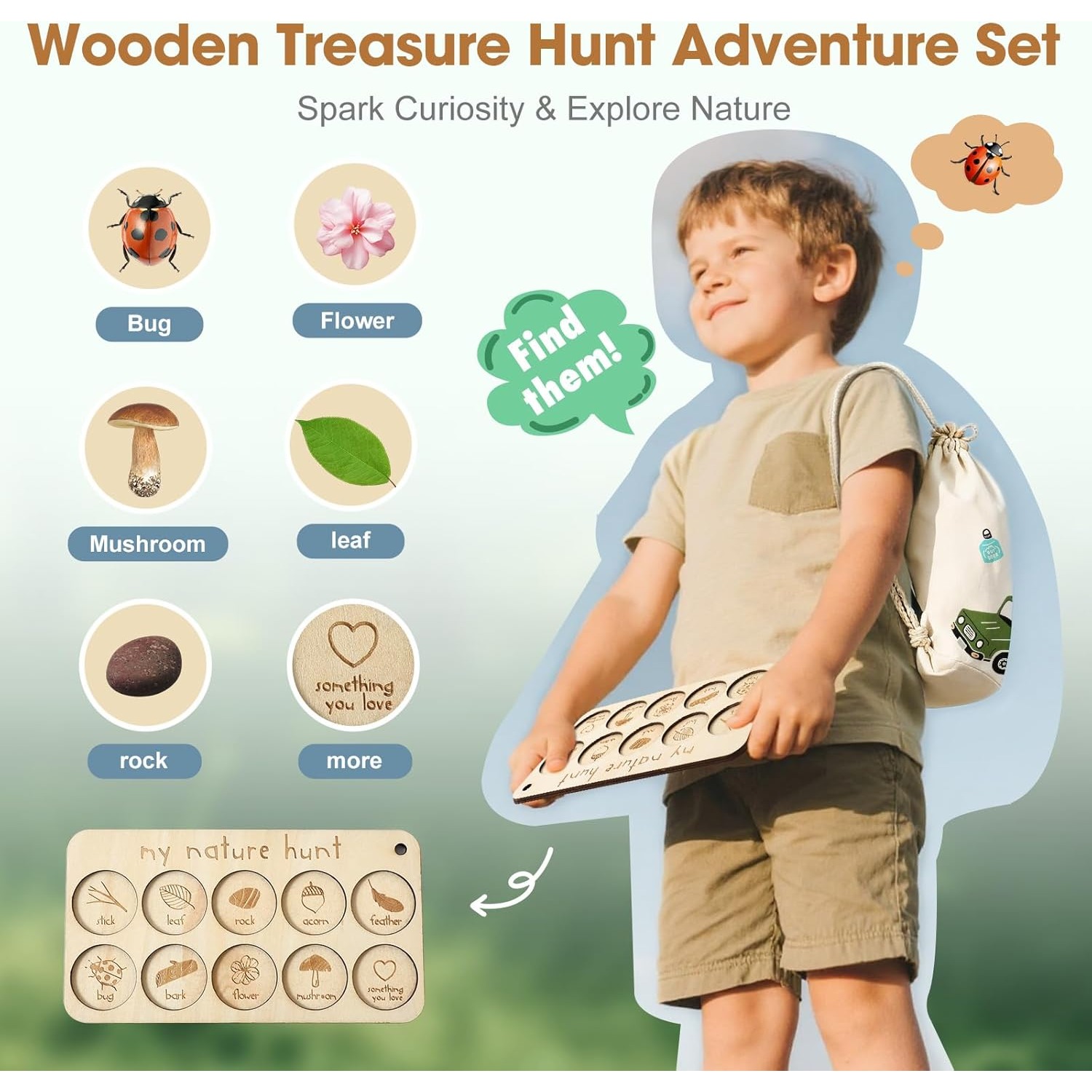 子供用虫捕りキット、虫箱、学習カード、観察ボード付き、屋外遊 - Hunting Outdoor Boys のレビューと価格